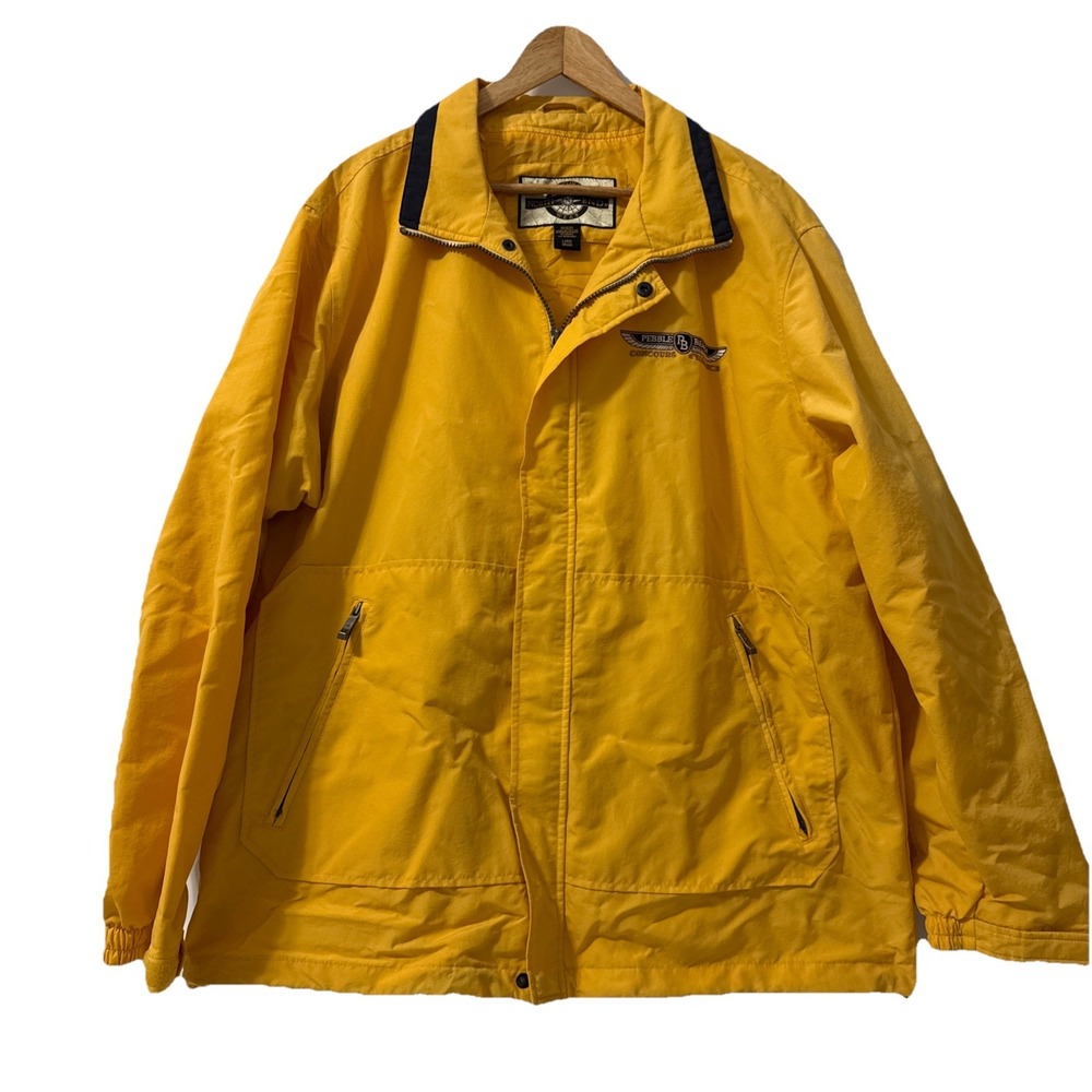 PEBBLE BEACH Concours‎ d'Elegance Men's Yellow Jacket Large North End Used